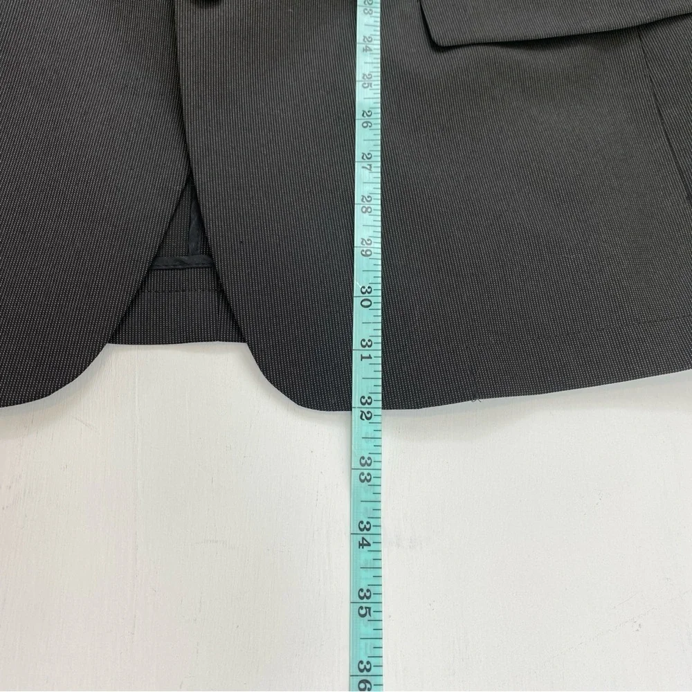 John Varvatos Men’s Gray Poly-Blend‎ Two Button Sport Coat Suit Jacket Sz 44L